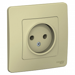 Розетка без заземления, без шторок, С/У, 16А, 250В (бежевый) Blanca Systeme Electric. Вид 1
