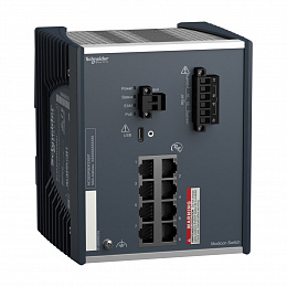 Коммутатор управляемый modicon, poe, 8tx 1gb, расширенный температурный диапазон Schneider Electric. Вид 1