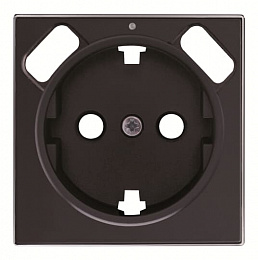 8588.3 NS Накладка для розетки SCHUKO с 2хUSB ЗУ, арт.8188.3, серия SKY, чёрный бархат ABB. Вид 1
