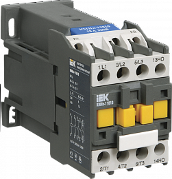 КМИп-11810 Контактор 3-полюсный, 18А, 220В/АС3, 1НО, DC IEK. Вид 1