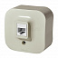 Розетка компьютерная RJ45, кат5е, UTP, о/у, (слоновая кость) Quteo Legrand. Вид 1.