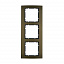 Рамкa 3-постовая (алюминий, коричневый/антрацитовый) B.3 Berker. Вид 1.