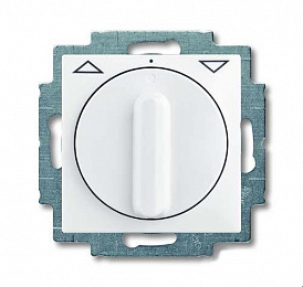 2713 UCDR-94-507 Выключатель жалюзи с накладкой, 1P+N+E, альпийский белый ABB. Вид 1