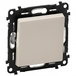 Выключатель 1-клавишный 10АХ 250В, с лицевой панелью Valena LIFE(безвинтовой зажим) слоновая кость Legrand. Вид 1
