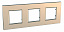 Рамка 3-постовая (медь) Unica Quadro Schneider Electric. Вид 1.