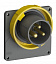 Вилка с прямым фланцем easy&safe 216ebu4w,16a,2p+e,ip67,4ч ABB. Вид 1.