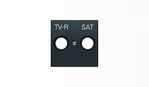 8550.1 NS Накладка для TV-R-SAT розетки,серия SKY, чёрный бархат ABB. Вид 1