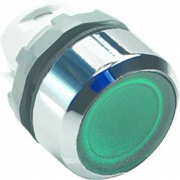 MP1-21G Кнопка зелёная с подсветкой без фиксации (только корпус) ABB. Вид 1