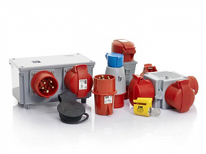 2210L 2 розетки Schuko пластиковый корпус , 2P+E, IP44, 10/16A, 250В ABB. Вид 1