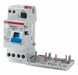 DDA204 AC 63/100 Блок дифференциального тока 4-полюсный, 63A, 100mA, тип АC ABB. Вид 1