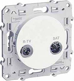 Розетка R-TV/SAT, одиночная (белый) Odace Schneider Electric. Вид 1