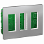 Блок скрытой установки 3х2 (алюминий) Unica System+ Schneider Electric. Вид 1.