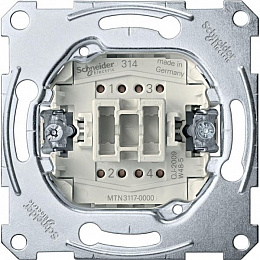 Механизм 1-клавишного перекрестн. переключателя сх.7, 10AX, QF Merten Schneider Electric. Вид 1