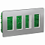 Блок скрытой установки 4х2 (алюминий) Unica System+ Schneider Electric. Вид 1.