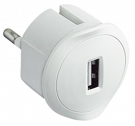 Зарядное устройство USB для мобильных устройств 1.5А, 230В, 5Вт, белый  Legrand. Вид 1