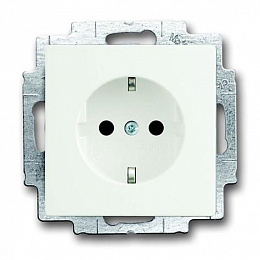 20 EUCBLI-884 Розетка SCHUKO 16А 250В, с LED подсветкой, future/solo, белый бархат ABB. Вид 1