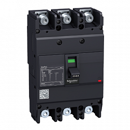 Термо-магнитный 3х-полюсный автомат 250А 18kA, подключ. под шину Schneider Electric. Вид 1