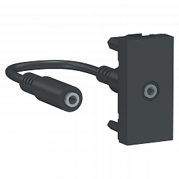 Розетка Minijack, 1 модуль (антрацит) Unica Modular Schneider Electric. Вид 1