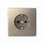 Розетка с заземл., со шторк., 16А, механизм (шампань) ARTGALLERY Systeme Electric. Вид 1.
