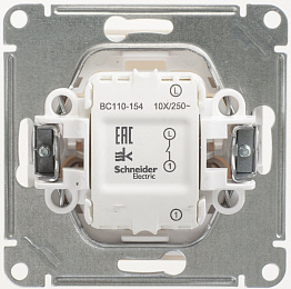 Выключатель 1-клавишный, 10АХ, механизм (слоновая кость) Wessen 59 Systeme Electric. Вид 1