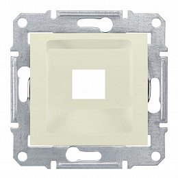 Адаптер для 1 коннектора RJ45, rdm, кат. 5е, кат. 6, utp (бежевый) Sedna Schneider Electric. Вид 1