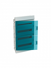 Бокс встраиваемый на 72 мод. зеленая дверь (с клемм.) 430х735х128 Mistral41 ABB. Вид 1