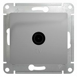 Розетка TV оконечная 1db, механизм (алюминий) Glossa Systeme Electric. Вид 1