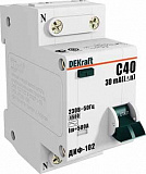 ДИФ-102 Дифф. автомат 1P+N, 20А, 30mA, тип AC, 4,5kA, (хар-ка C) DEKraft