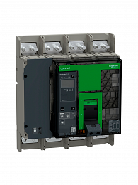 NS1250H Автоматический выключатель 4-полюсный, 1250А, MIC 2.0A, 70 kA Schneider Electric. Вид 1