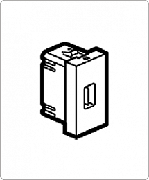 Розетка USB, 1 модуль Mosaic Legrand. Вид 1