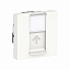 Розетка компьютерная, RJ45, одиночная, кат. 6 UTP, 2 модуля (белый) Unica Modular Schneider Electric. Вид 1.
