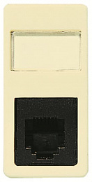 2117 BМ TF розетка 1 мод 4 конт RJ 11 слоновая кость Stylo  ABB. Вид 1