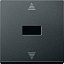Накладка электр. для жалюзей с tele,антрацит Merten Schneider Electric. Вид 1.