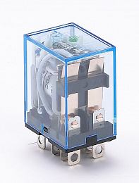 Промежуточное реле 2 конт. с инд. led 10а 12в dc пр- DEKraft. Вид 1
