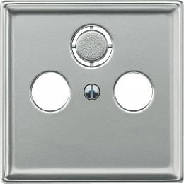 Центральная плата для антенных розеток TV/FM х2 х3, sd (сталь) Merten Schneider Electric. Вид 1