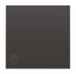 8588.1 NS Накладка розетки с крышкой, серия SKY, цвет чёрный бархат ABB. Вид 1