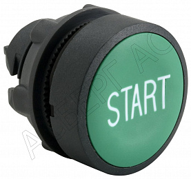 Кнопка зеленая без фиксации с текстом "START" (только корпус) Schneider Electric. Вид 1