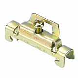 ФК101-01 Фиксатор металлический на DIN-рейку с 1 винтом (оцинк. сталь) DEKraft