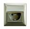 20 EUCKD-93-50 Розетка с заземлением, с крышкой, в сборе, IP44 (шампань) Basic55 ABB. Вид 1.