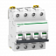 iC60N 4P 63А Автоматический выключатель 4-полюсный, 63А, 6кА (хар-ка C) Schneider Electric. Вид 1.