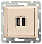 Розетка двойная USB (слон. кость) Valena Legrand. Вид 1.