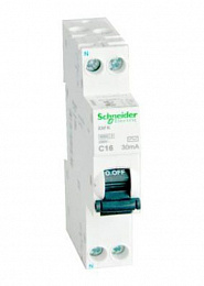 iDif K Дифф. автомат 1P+N, 25A, 6kA, 30mA, тип AС (хар-ка C) Schneider Electric. Вид 1
