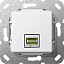 Розетка компьютерная RJ45 (белый) System 55 Gira. Вид 1.