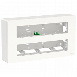 Блок открытой установки 2х5 антибактериальный Unica System+ Schneider Electric. Вид 1