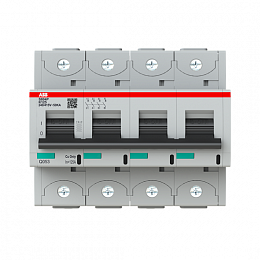 S804P K125 Автоматический выключатель 4-полюсный, 125A, 50kA (хар-ка K) ABB. Вид 1