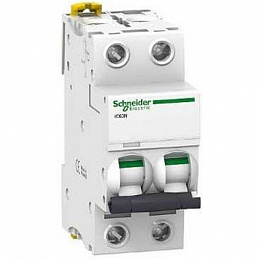 iC60H 2P 10А Автоматический выключатель 2-полюсный, 10А, 10кА (хар-ка С) Schneider Electric. Вид 1