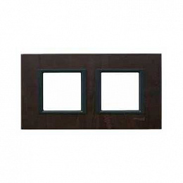 Рамка 2-постовая (темная кожа) Unica Class Schneider Electric. Вид 1
