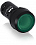CP1-13G-10 Кнопка с подсветкой зеленая 220В AC/DC с плоской клавишей без фиксации 1НО ABB. Вид 1.