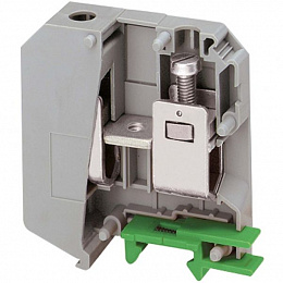 Клеммник винтовой на DIN-рейку 50 мм.кв. (серый), 2 точки подкл. Schneider Electric. Вид 1