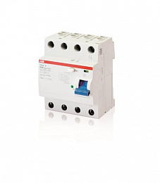 F204 B-S 40/500 Блок утечки тока 4-полюсный, 40А, 500mA, тип B-S (УЗО) ABB. Вид 1